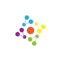 Molecule symbol logo template vector illustration design