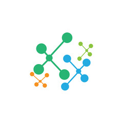Molecule symbol logo template vector illustration design