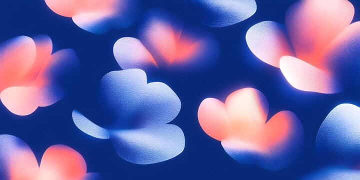 Gradient flower leaf shape minimalist with grain effect