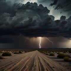 storm over the sea