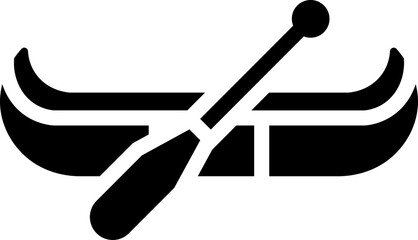 Canoe Glyph Icon
