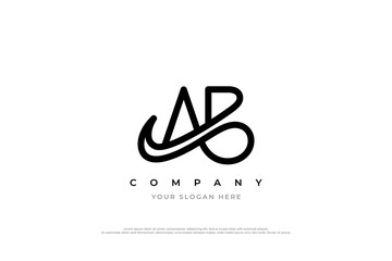 Elegant AB Monogram Logo Design