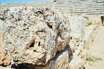 Ruins of the ancient Greek city of Perga. Antalya, Turkey