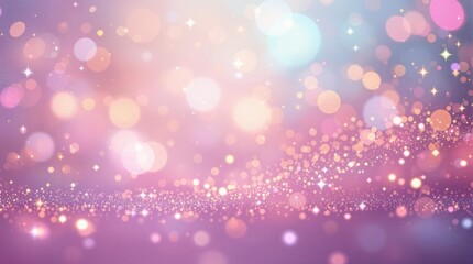 sparkling pastel dream: ethereal bokeh background with glittery lights for magical designs, festive occasions, and feminine projects