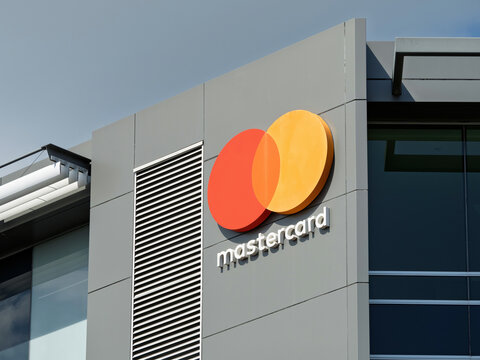 Mastercard Logo at a Modern Office Building