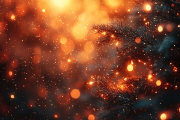 Christmas Lights Bokeh Background Colorful Twinkling Fairy Lights Soft Focus Warm Glow Festive Atmosphere