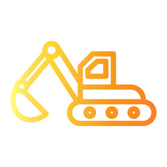 excavator Line Gradient Icon