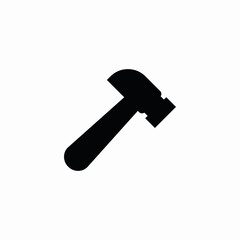 hammer tool repair fix icon vector sign