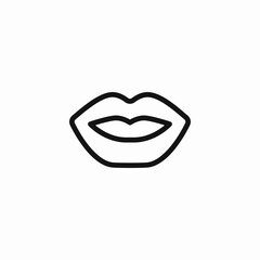 lips mouth kiss beauty icon vector sign