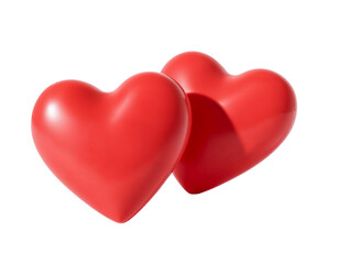 Fototapeta premium two red hearts