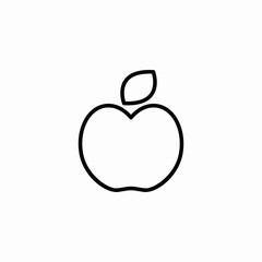 apple fruit healthy food icon vector sign