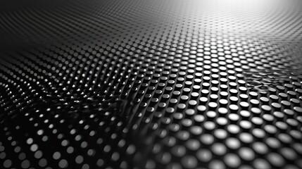 Abstract Black and White Circular Pattern: Modern Technology Background Texture. Geometric Design, Digital Art, High Resolution