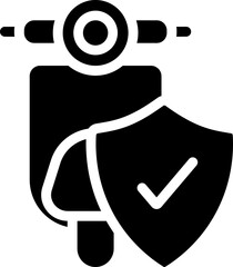 Scooter Insurance Glyph Icon