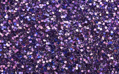 A cute purple glitter background sparkles with a vibrant, shiny texture. The playful, festive design is perfect for party invitations, celebrations, or any design that needs a fun, lively touch.