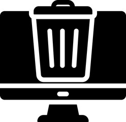 Electronic Garbage Glyph Icon