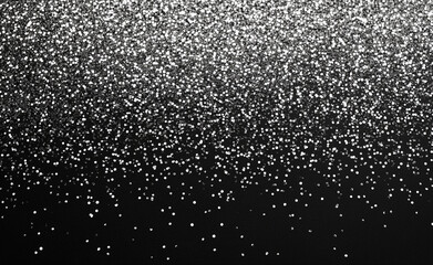 A shimmering black and white glitter background sparkles with silvery light. The luxurious texture adds depth and elegance, perfect for festive, wedding, or holiday-themed designs.