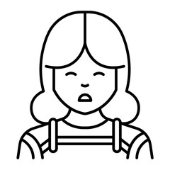 Little Girl outline icon