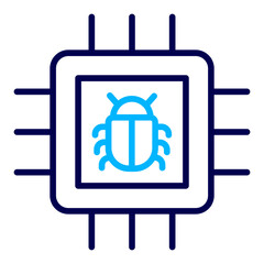 Microchip Bug Outline Color icon