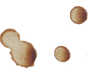 Real coffee stains, coffee ring