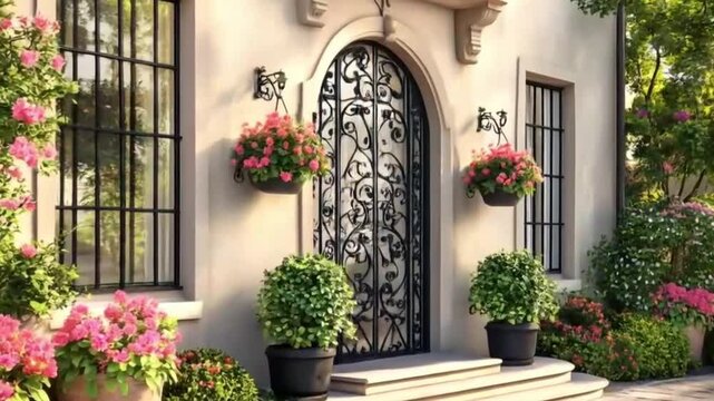 house, architecture, door, street, old, building, stone, flower, flowers, home, entrance, travel, village, wall, window, italy, europe, exterior, 