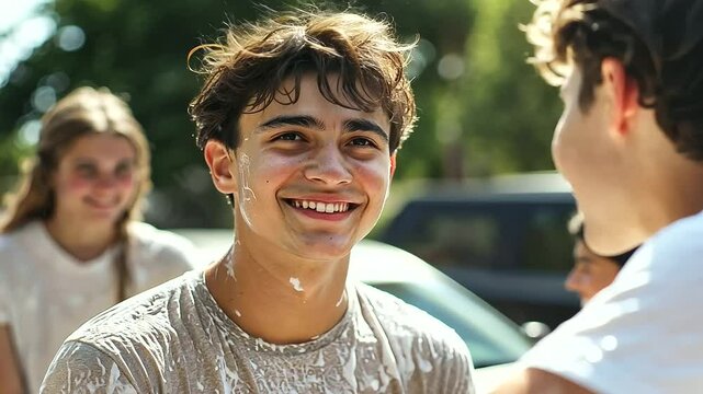 1_Teens Organizing Charity Car Wash in Church Parking Lot