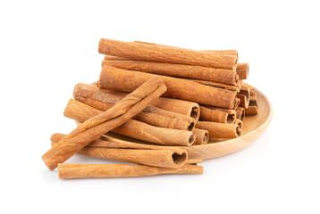 Cinnamon sticks isolated on white background