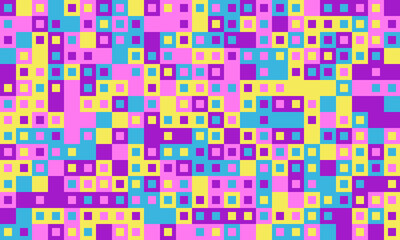 Colorful geometric grid pattern with minimal structure. Ideal for posters, creative materials, or textured backgrounds with a trendy, elegant touch.