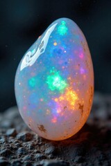 Opal Halbedelstein mit sorgf?ltig gearbeitetem Ritzwerk, glanzend, ritzwerk, dekorative steine