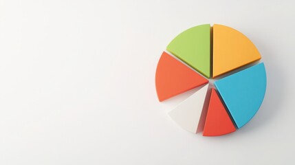 Obraz premium Minimalist Pie Chart for Investment Presentation with Clear Color Segments