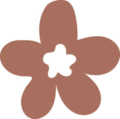 Cartoon flower flat design no background vector illustration