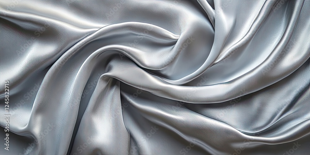Leinwandbilder elegant soft grey silk fabric texture with smooth elegant drapes and subtle sheen, creating a luxuri