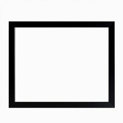 black wooden photo frame isolated on white