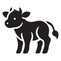 Adorable Calf Silhouette Illustration A Vector Graphic Design