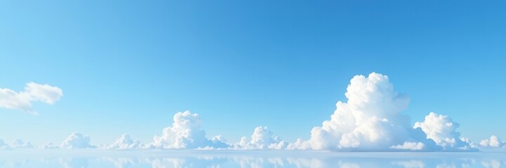 Clear light blue sky, scattered high-altitude cirrus clouds , imagery, open, landscape