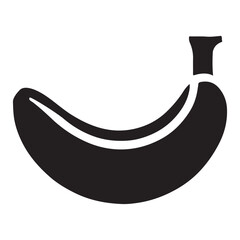 Banana Fruit Silhouette Vector Illustration Simple Isolated Food Graphic