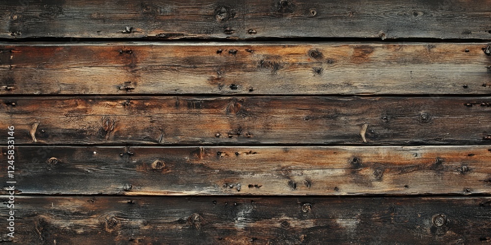 Fototapete rustic wooden texture backdrop with dark brown and weathered wooden planks arranged horizontally sho