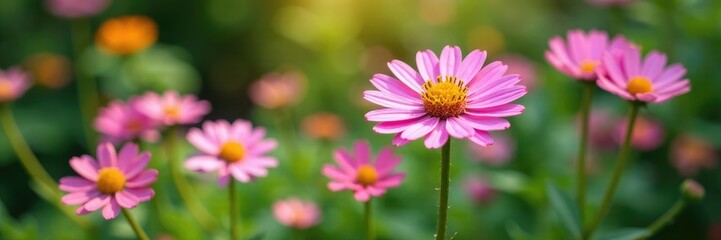 Obraz premium Globe daisy Globularia cordifolia L in a garden, globularia, summer