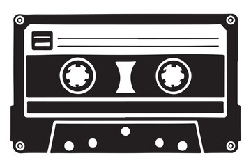 Cassette Tape Vector Illustration Retro Audio Storage Device Graphic