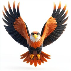 Obraz premium majestic eagle soaring, isolated on white