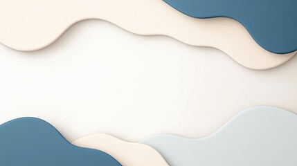 Abstract design featuring layered waves of soft colors creating a modern aesthetic background