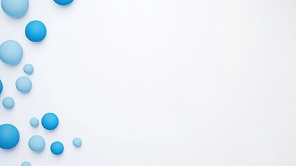 Abstract design featuring various blue circles on a white background, ideal for modern projects