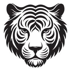 Detailed Tiger Face Vector Illustration Predator Animal Graphic