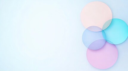 Soft pastel circles overlapping on a light background, creating a serene and modern aesthetic