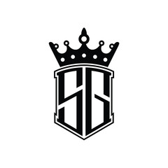 SG monogram logo design letter text name symbol monochrome logotype alphabet character simple logo