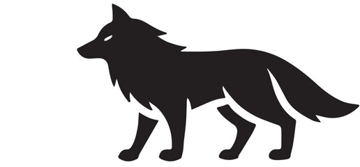 Wolf Silhouette Vector Graphic Design Illustration Predator Image