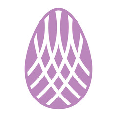 Sophisticated Happy Easter Egg Design with Delicate Geometric Pattern