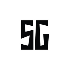 SG monogram logo design letter text name symbol monochrome logotype alphabet character simple logo