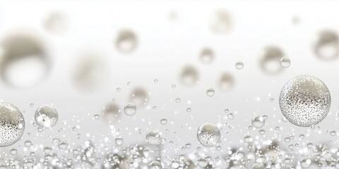 Dynamic Semi-Transparent Bubbles Floating Against a Soft Gradient Background with a Light and Elegant Minimalist Aesthetic Wallpaper
