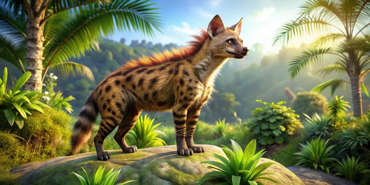 Lycaenops Dinosaur 3D Render: Candid Photo, Prehistoric Mammal, Triassic Period, Realistic CGI, Ancient Creature, Wildlife Photography