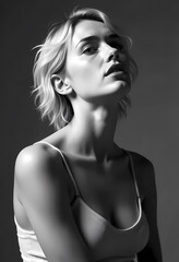 Blonde woman portrait